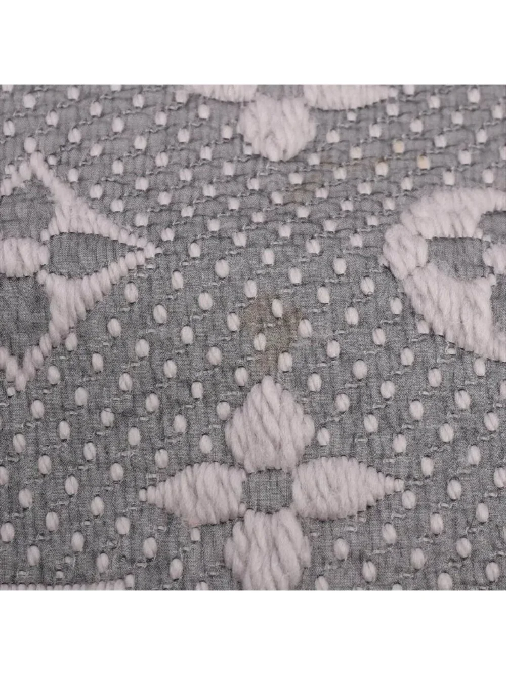 Louis Vuitton Monogram Echarpe Logo Mania Scarf Silk Fringe Gray
